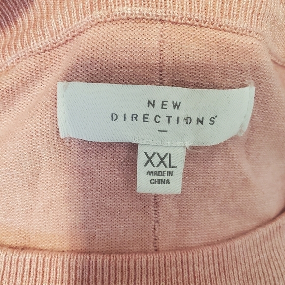 NEW Directions XXl Sweater Pink Dolman Sleeve Tunic Rayon Blend Soft Cozy - Picture 3 of 10